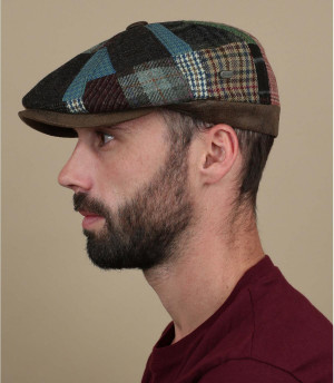 Newsboy Cap  braun Wolle City Drisse braun